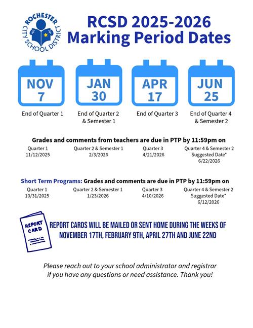 marking period end dates